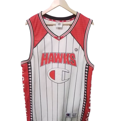 Champion Mens Size XL Jersey Black  / Red / White 
