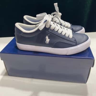 Polo Ralph Lauren Kids  Size 1 Shoes Navy Blue / White 