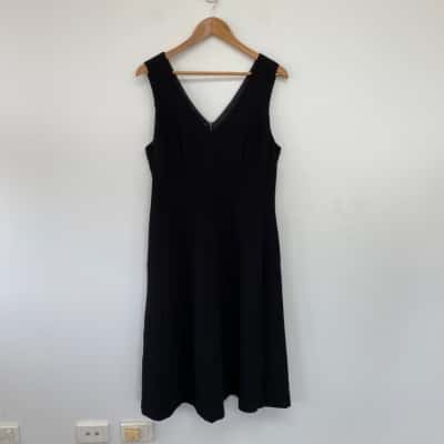 Portmans Black Sleeveless Midi Dress Size 14 
