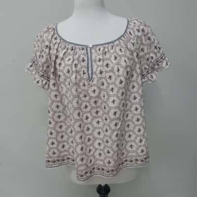 Max Studio London Floral Print Blouse 
