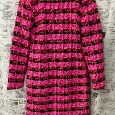Decjuba Womens  Size 6 Long Sleeve Dress Black  / Pink  