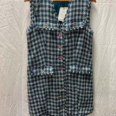 Marcs Womens  Size 14 Mini Dress Teal / White 