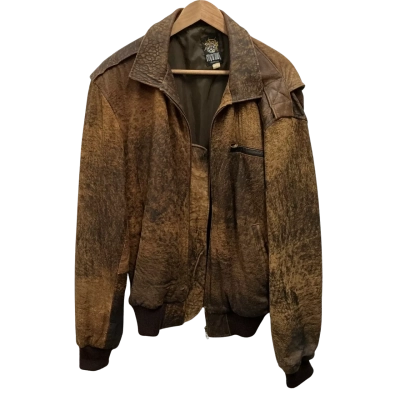  Womens vintage Size L Leather Jacket Brown - excellent pre loved vintage condition 