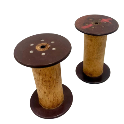 Vintage Wooden Spools-12cm high