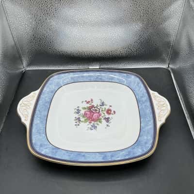 Royal Doulton Centennial Rose Square Handled Cake Plate