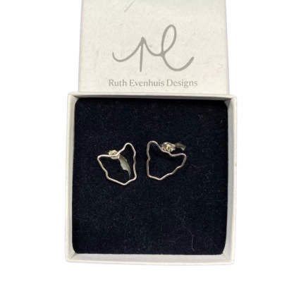  Womens Ruth Evenhuis Stirling silver 1.5cm  Tasmania Earrings 