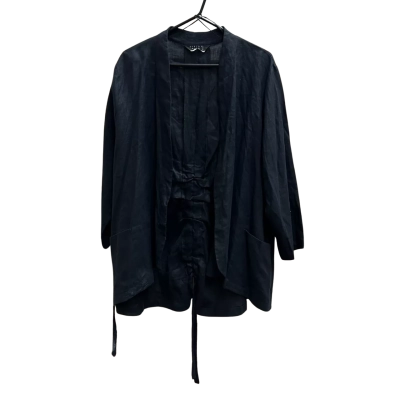 MARCO POLO Women's  Size 18 100% Linen Open Jacket /  7/8 Sleeve Length Black   RRP:$179.00