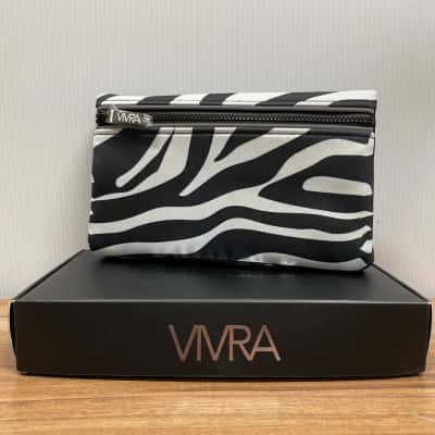 Vivra Vivid Sahara Zebra Print Magnetic Pouch Purse