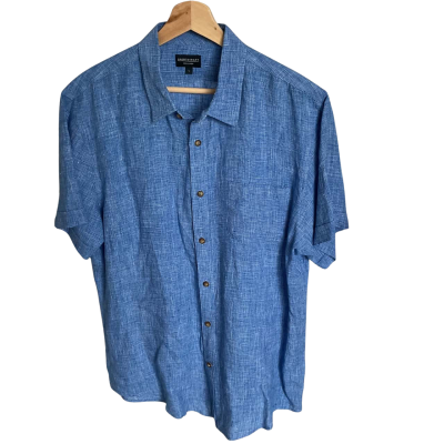 Sportscraft Mens  Size L Short Sleeve Shirt Blue 