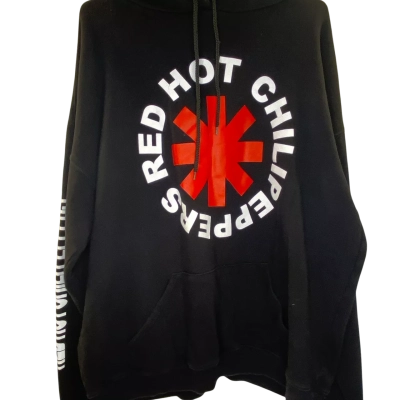  Red Hot Chili Peppers Hoodie  Size L Black  / Red / White 