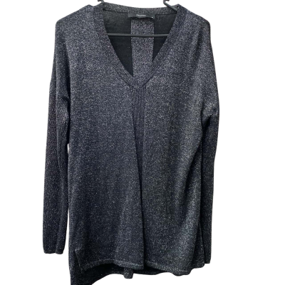 Decjuba Womens  Size M Grey / Silver V-Neck Top