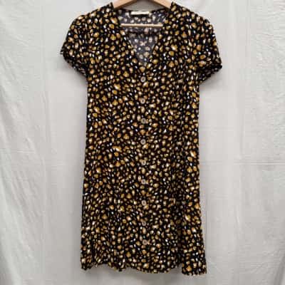 SASS Leopard Print Mini Dress Size 6