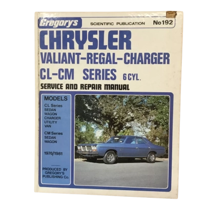 Vintage Gregory’s Chrysler Hard Cover Manual 