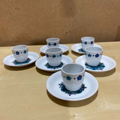 J &G Meakin England Ironstone 6 Cup Set