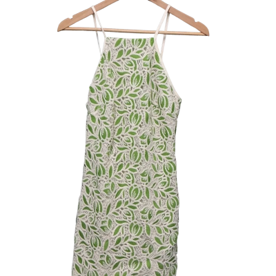  Womens  Size 8 Beige / Green Aere mini dress