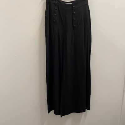 Zimmermann Womens  Size 1 Wide Leg Pants Black  