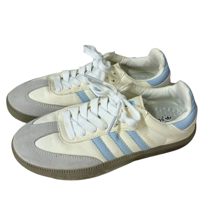 Adidas Womens Size 5.5 Samba Sneakers Blue / Cream 