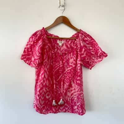 Orientique Pink Description Olympus Pink Top Cap Tie Top Size 8 