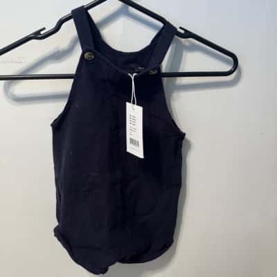 Seed Heritage Kids  Size 12-18m Overalls Navy Blue 