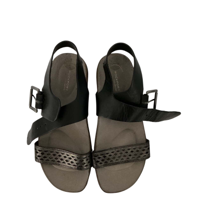 Rockport Romily Buckle Strap Womens  Sandals Size 37.5 Black  / Grey 