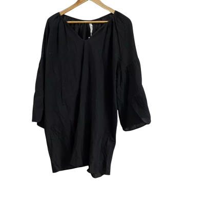 Seafolly Womens  Size XL Tiered Sleeve Cover Up Black
