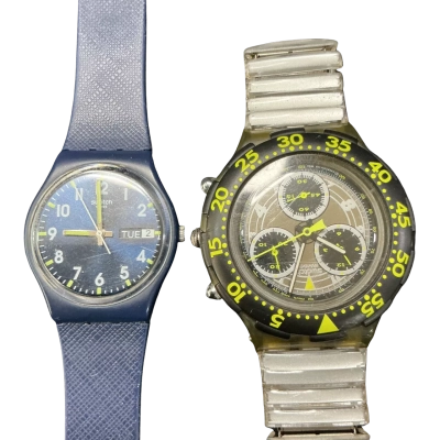 2 vintage Swatch watches - UNTESTED 