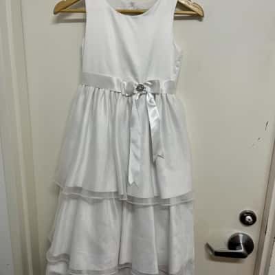  Kid's Size 8 Dress - White 