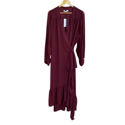 City Chic Womens  Size L Maxi Dress Maroon 