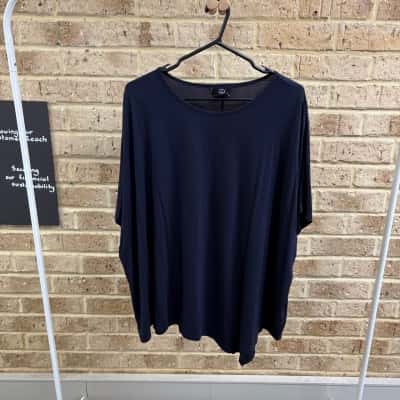 City Chic Womens navy batwing 3/4 top  Size XS 