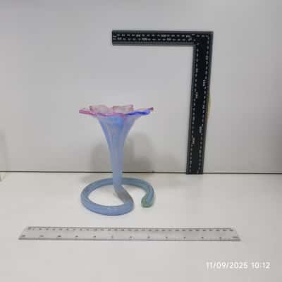 Murano Style Flower Vase Vintage 