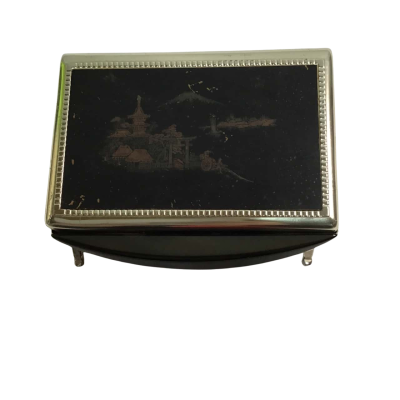 Musical Cigarette Case ,Gold Filled Cigarette Case W/Japanese Art