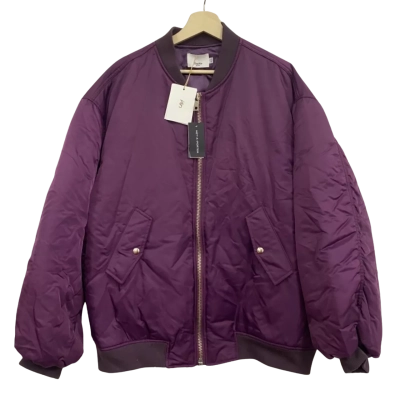  Womens  Size L / M Bomber Jacket Purple 