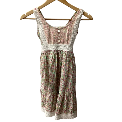 Tree Child Size 5 Dress  Floral  Cotton G
