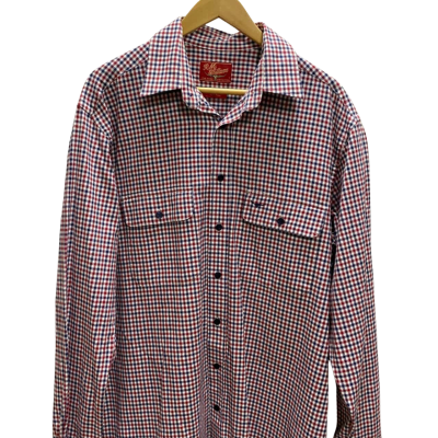 R.M. Williams Mens  Size L Checked Shirt Blue / Red 