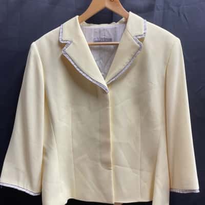 Anthea Crawford Womens Size 16 Yellow Skirt & Blazer Set
