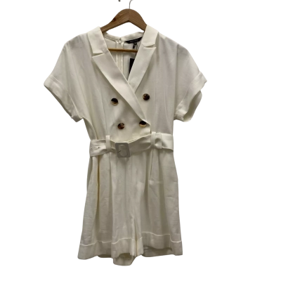Portmans Women's Size 8 Jumpsuit Off White RRP$130