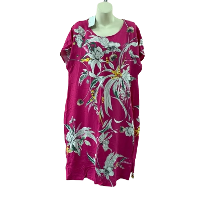 W-Lane Relaxed Floral Dress Paradise Springs Size 14 Raspberry