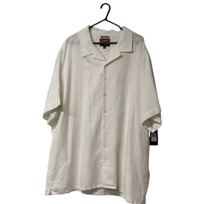 Johnny Bigg Mens Size XXXXXXL Short Sleeve Cotton Shirt White 