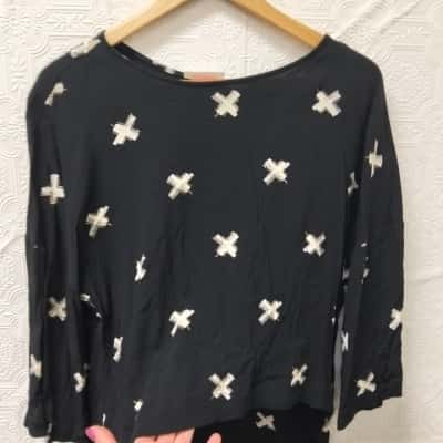 Sass & Bide Womens  Size 8 Black Top VGUC