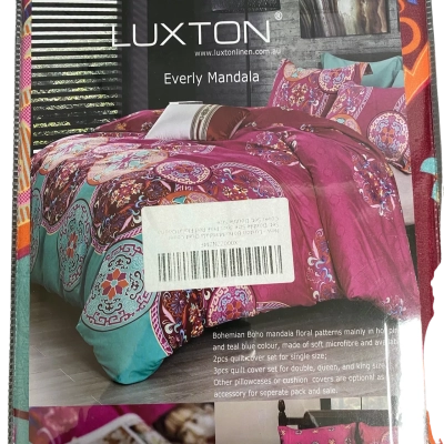 Luxton Everly Mandala Double Quilt Cover Set (New in Original Package) 