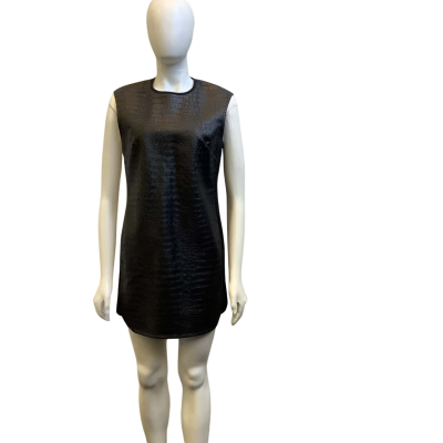 Camilla & Marc Womens  Size 10 Many Lovers Croc Print Mini Dress Black