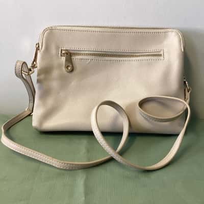 DKNY Crossbody Bag & Clutch – Cream Faux Leather