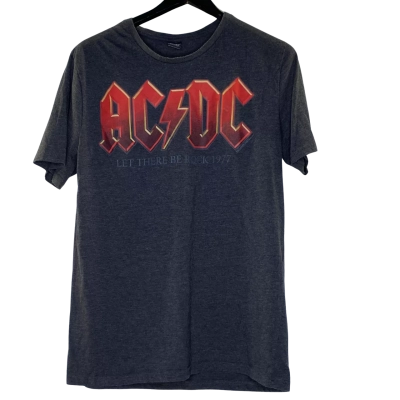 AC/DC Mens  Size XL Short Sleeve Shirt Grey 