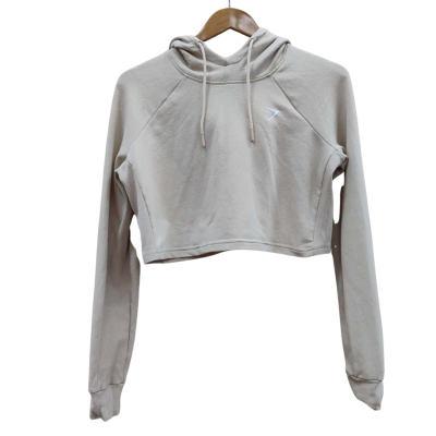 Gymshark Womens Size S Cropped Jumper Beige (13)