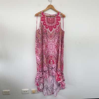 Katies Pink Pal Beaded Maxi Dress  Size 20