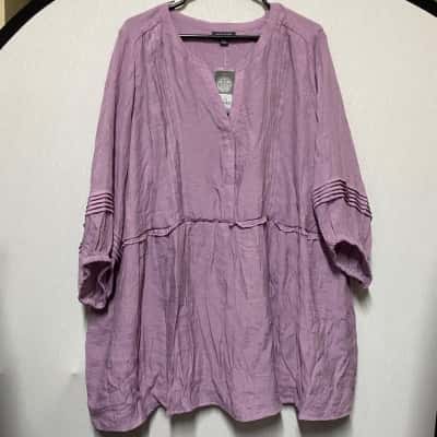Autograph Womens  Size 24 Purple Frill Top