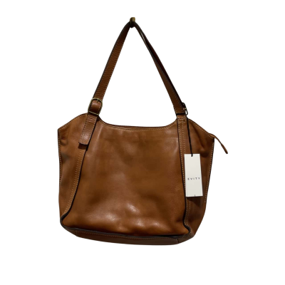 EVITY Genuine Leather Hand Bag Tan/Brown - New with Tags RRP $199.00