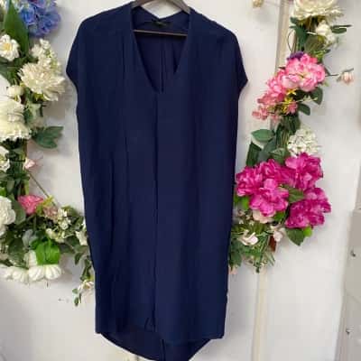 Saba Womens  Size XXS Shift Dress Navy Blue 