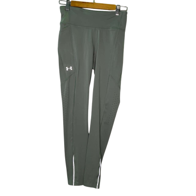 Under Armour Womens  High rise full length leggings Size M Green / Silver 
