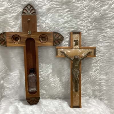 Vintage Catholic “Last Rites” Crucifix Set